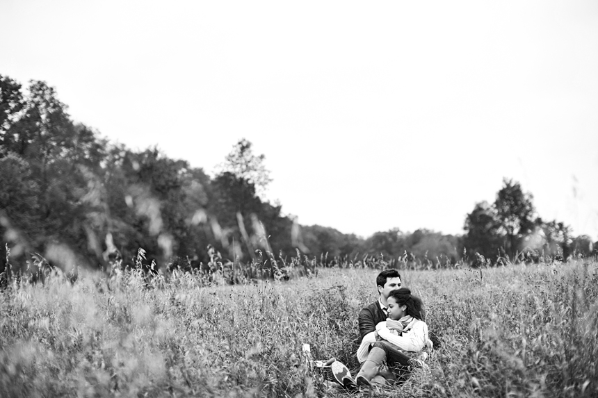 Husband and wife field BW