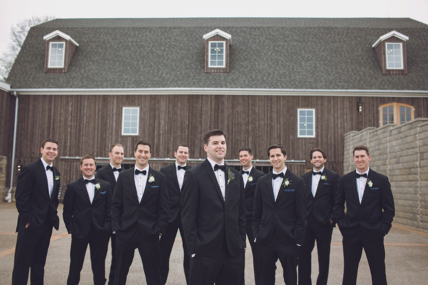 Cottonwood Barn Dexter Wedding groomsmen
