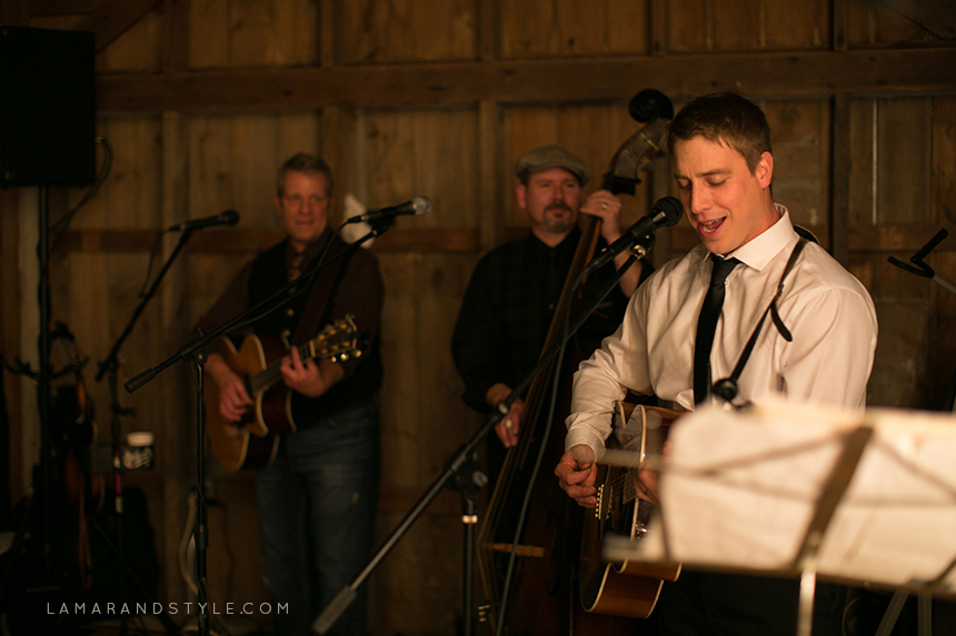 Band groom barn wedding