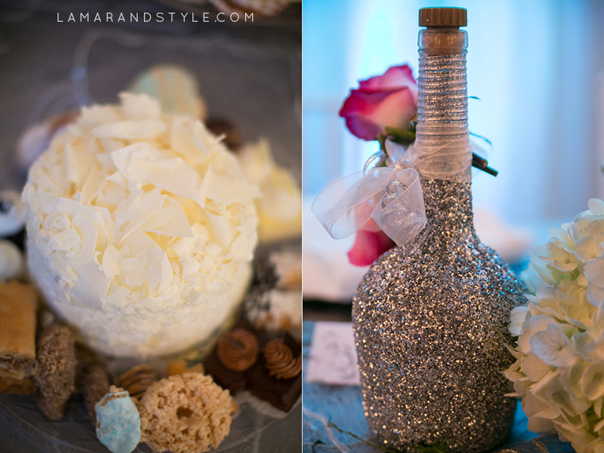 Cake and bottle detail