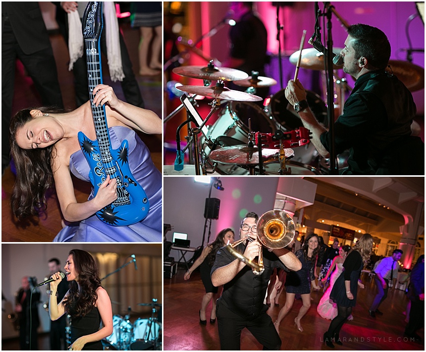 Cosmic Groove playing at wedding reception at the Henry Ford Museum