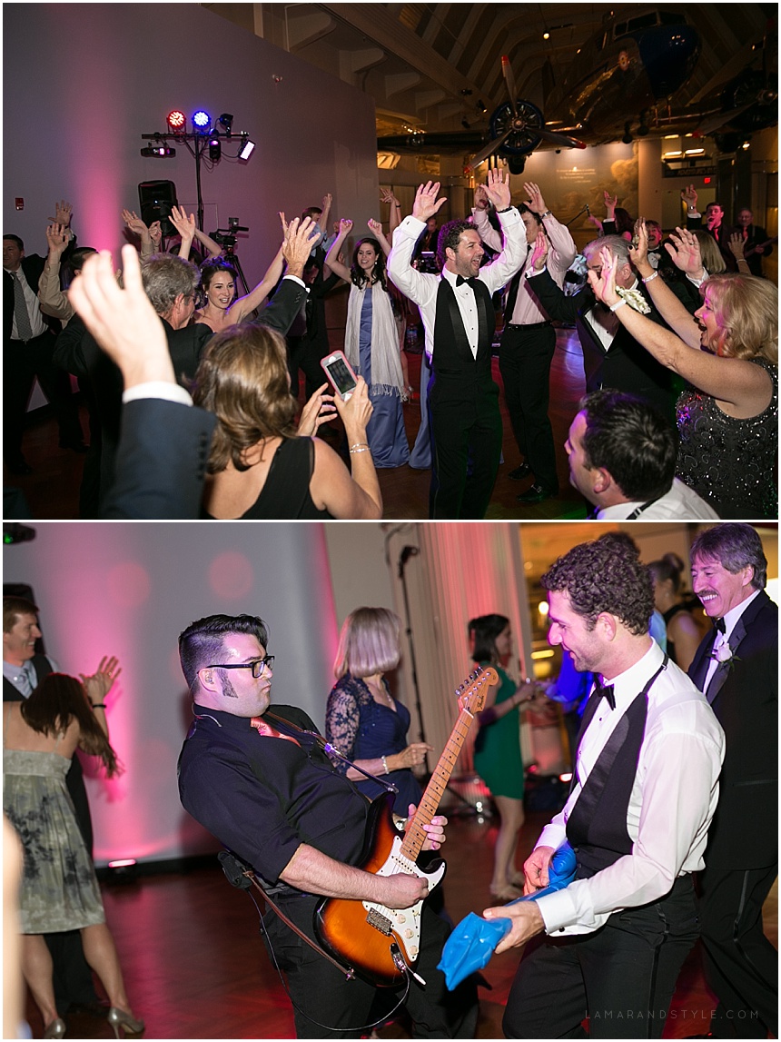 Fun Wedding reception dancing with Cosmic Groove 