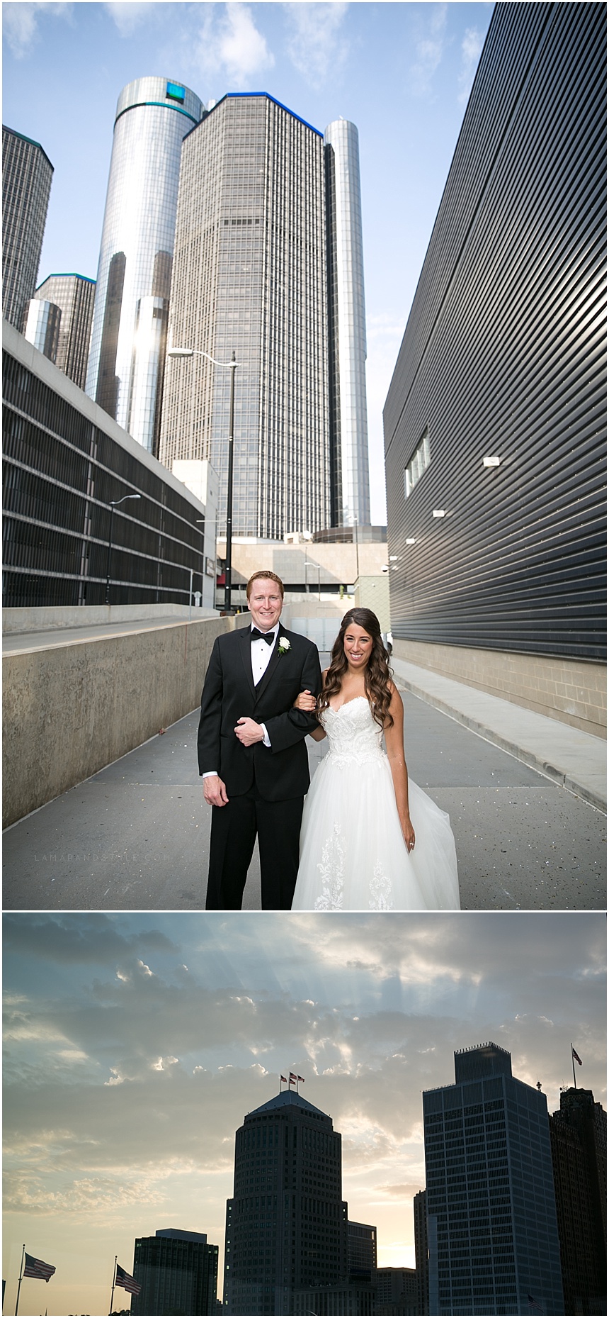 Detroit bride and groom atwater loft detroit