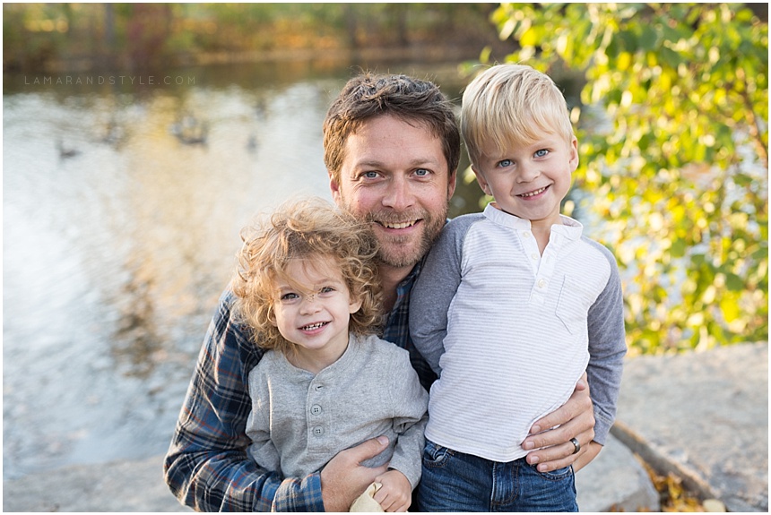 Fall Family photography session Birmingham Michigan by Candice Lamarand Toddler boys with Dad