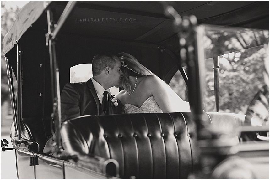 model t, classic car, henry ford, greenfield village, black and white, bride, groom