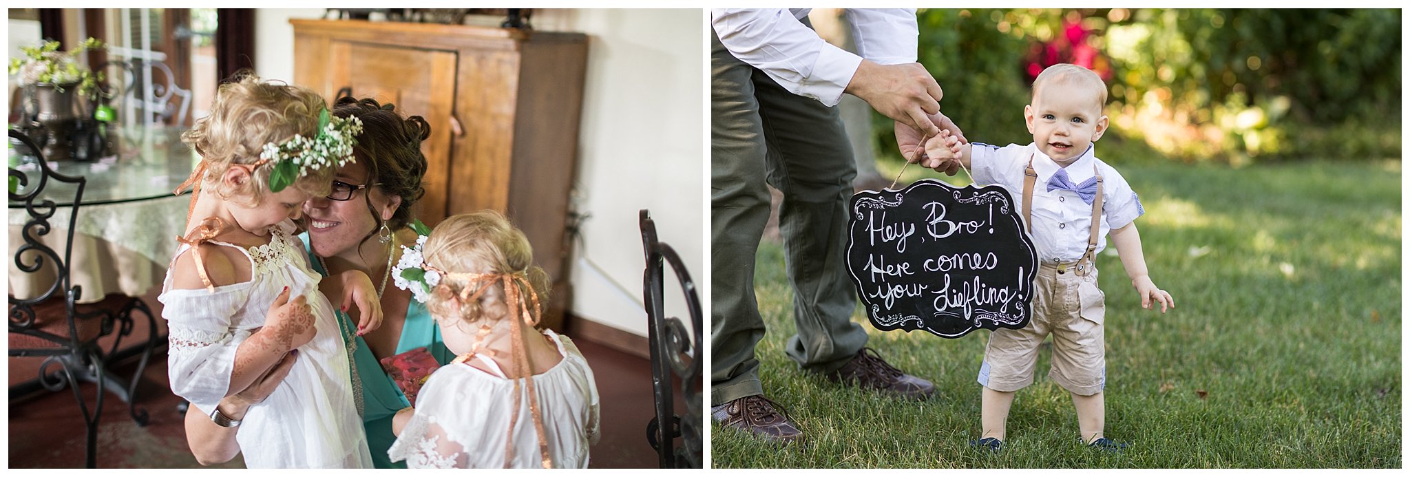 flower girls and ring bearer, candice and dave photography, southern exposure herb farm, battle creek, mi